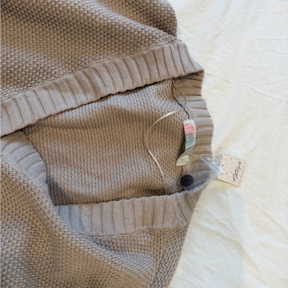 Free People Taupe Sweater Cardigan Set - Picture 3 of 3